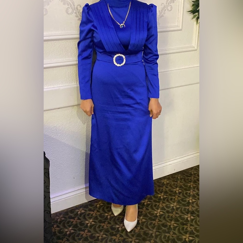 COPY - Blue Satin Dress